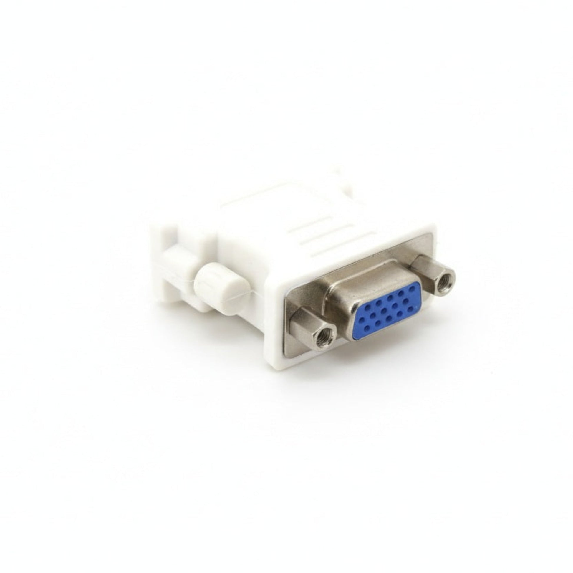 DVI-I 24+5 Male to VGA Female Adapter White