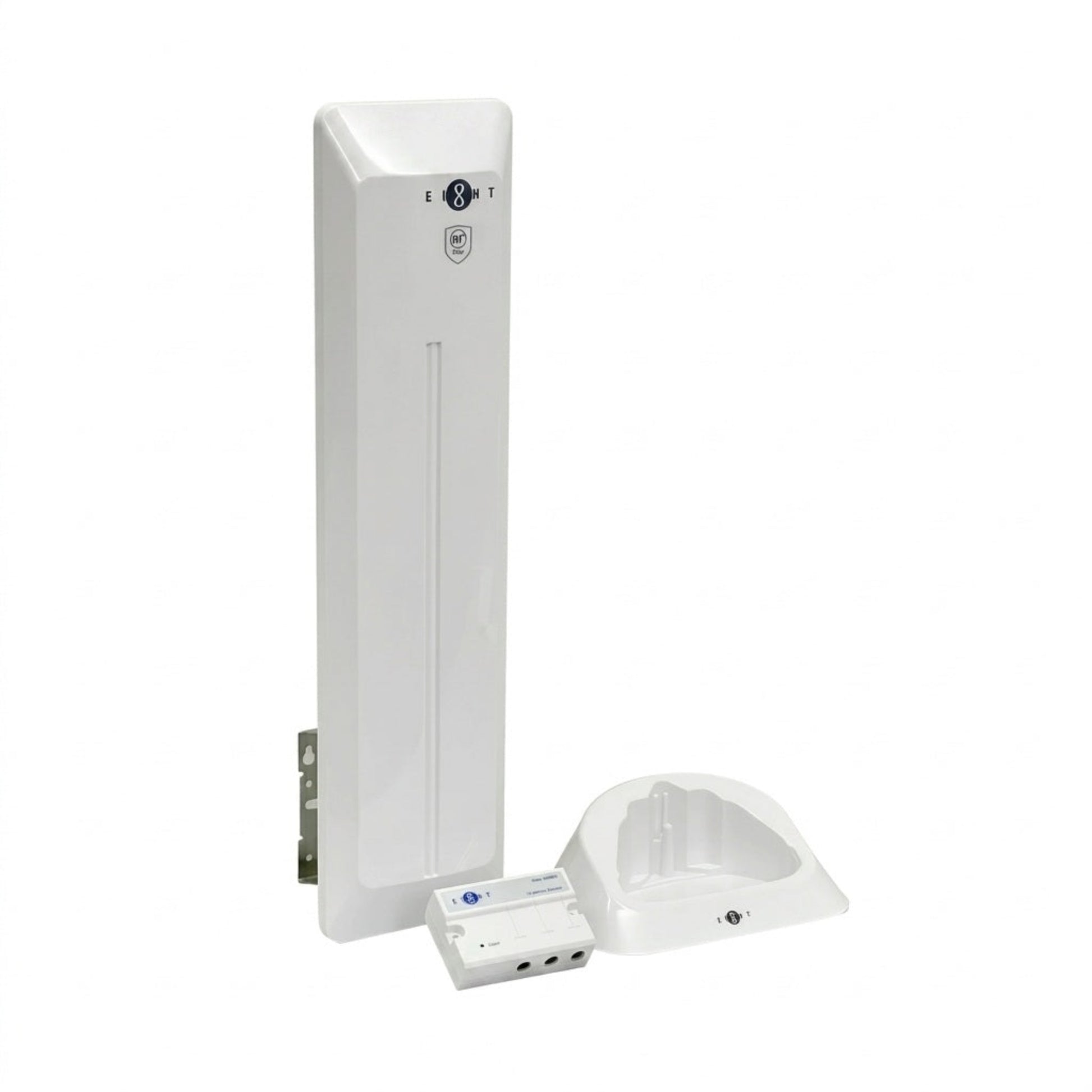 EIGHT ODA-188(5G) antenna with wall and mast mounting brackets.
