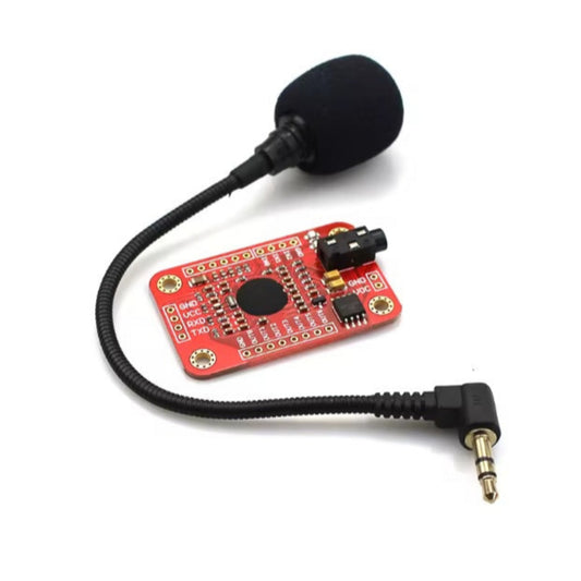 Elechouse Voice Recognition Module V3 with microphone, ideal for Arduino projects and voice control.