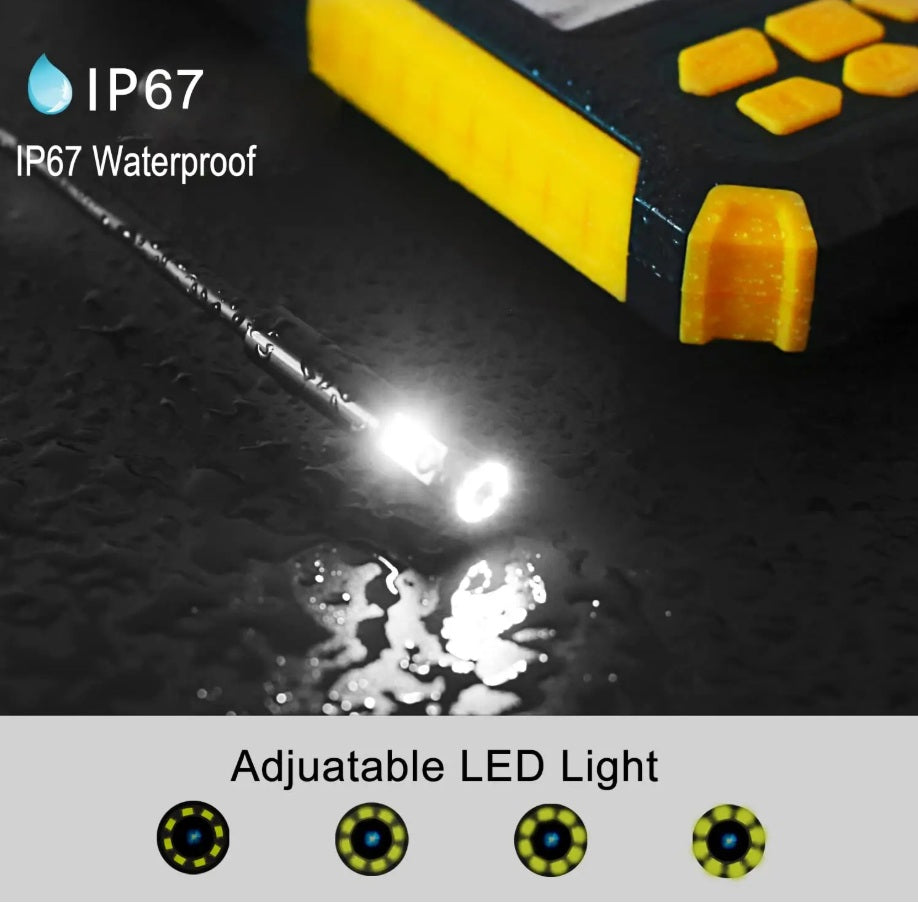 IP67 waterproof endoscope lens with adjustable LED light in water