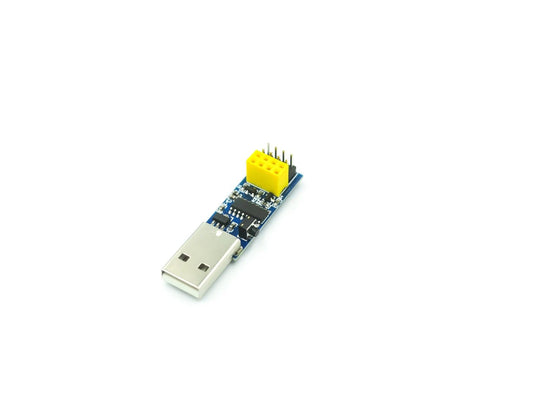 USB to ESP8266 ESP-01S programmer, featuring CH340C chip for easy firmware downloads and serial debugging.