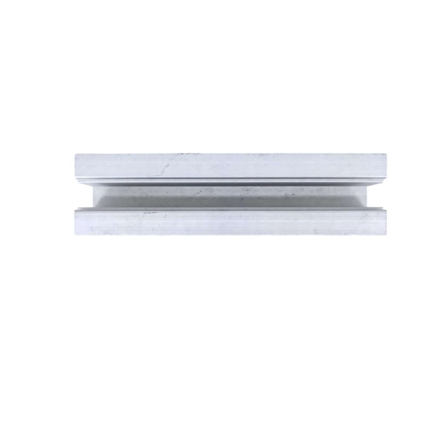 Profile view of a 40x40x150mm extruded aluminum heat sink bar. Ideal for custom length passive cooling solutions.