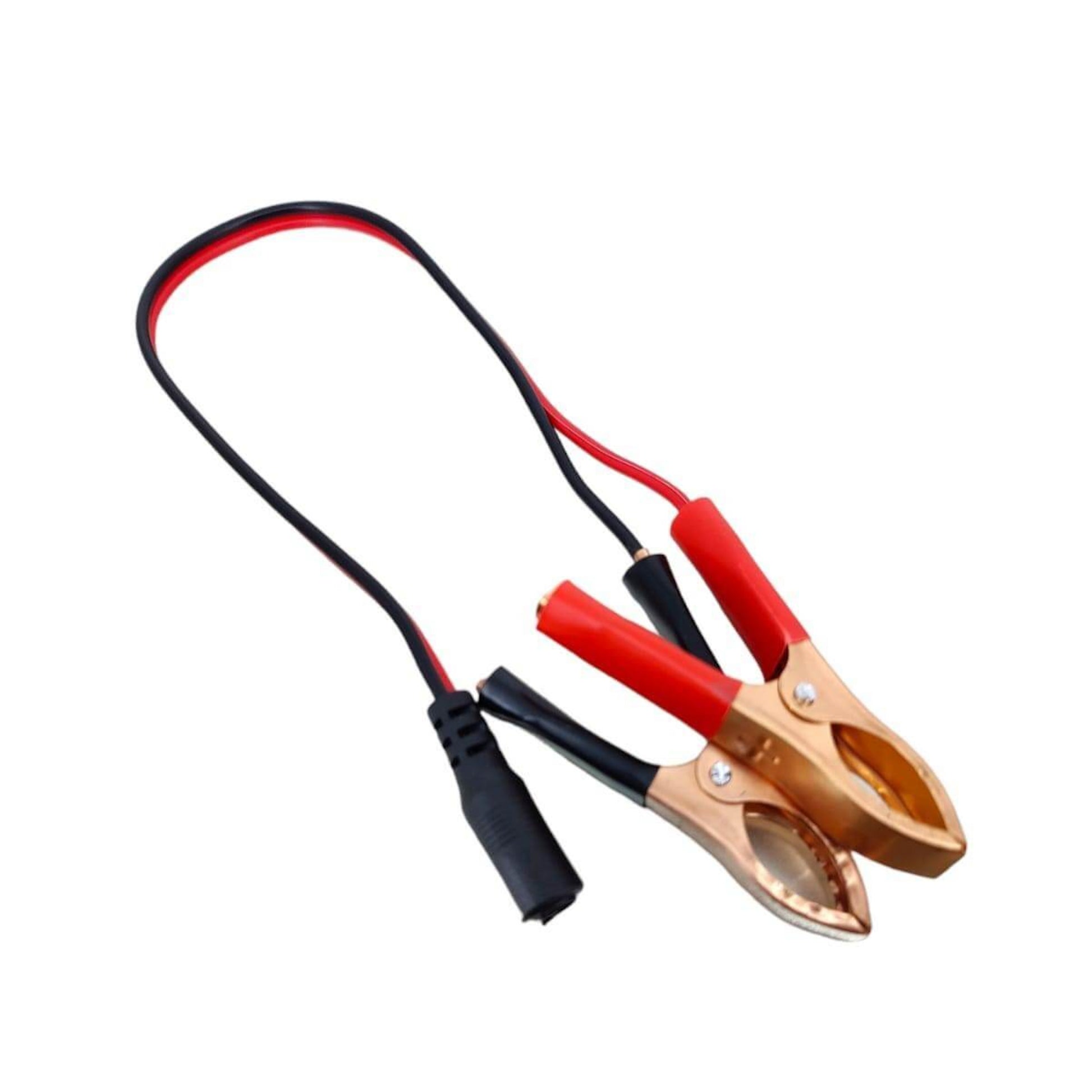 DC 5.5mm x 2.1mm female to alligator clip power cable, ideal for LED lighting and CCTV systems, 25CM long.