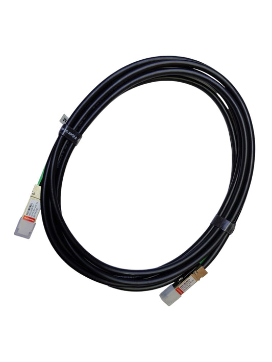Fiberstore 40G QSFP+ Passive DAC Cable - 5M, high-performance Direct Attach Copper cable for 40GbE applications.