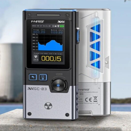 FNIRSI GC-03 3-in-1 Geiger counter and EMF detector for monitoring radiation levels and ensuring safety.