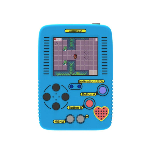 GameGo programmable handheld game console supporting Microsoft MakeCode block programming and JavaScript.