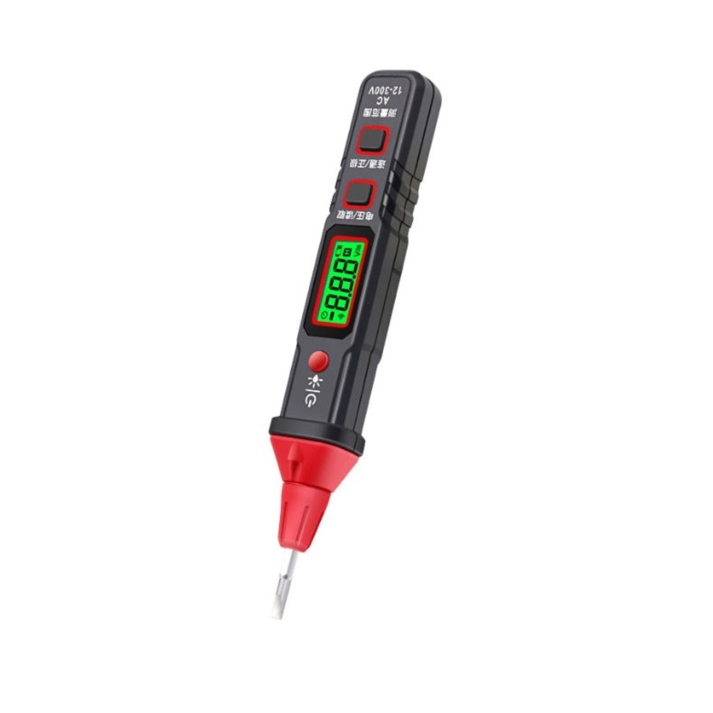 Habotest HT91D+ smart digital voltage tester pen with LCD display and screwdriver tip.