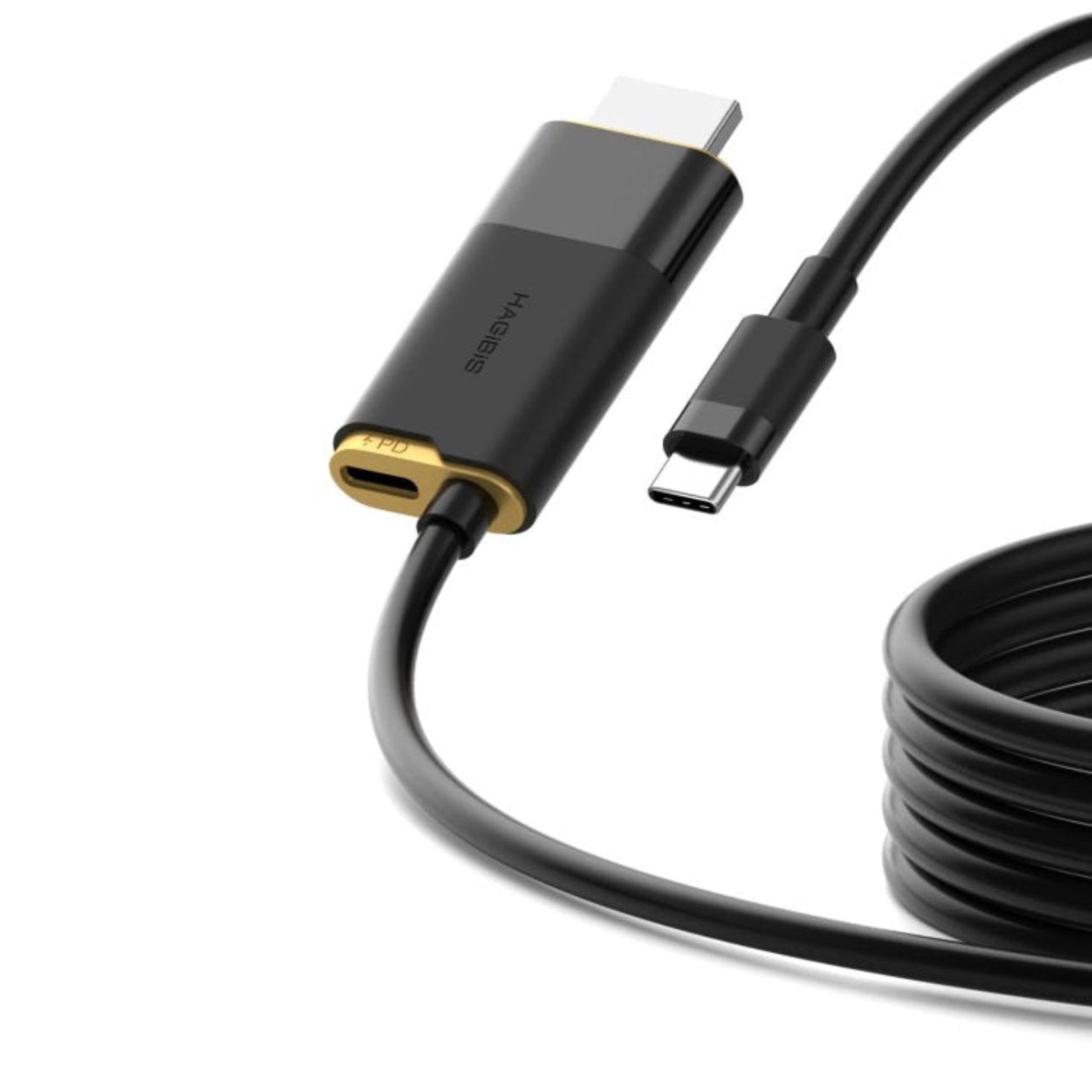 Hagibis 8K USB-C to HDMI cable with 100W PD port for Nintendo Switch and Steam Deck gaming consoles.
