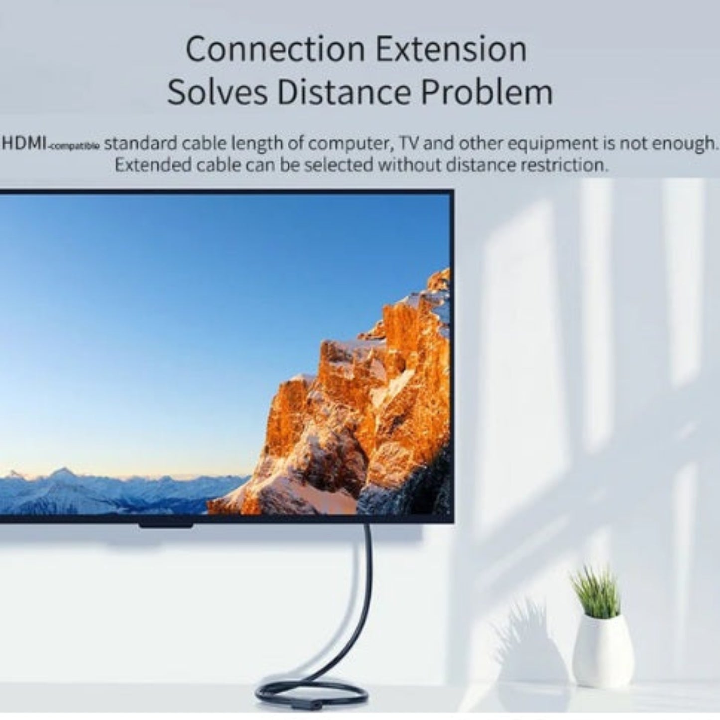 Gold plated Hagibis HDMI extension cable designed for plug resistance, rust free and stable signal.