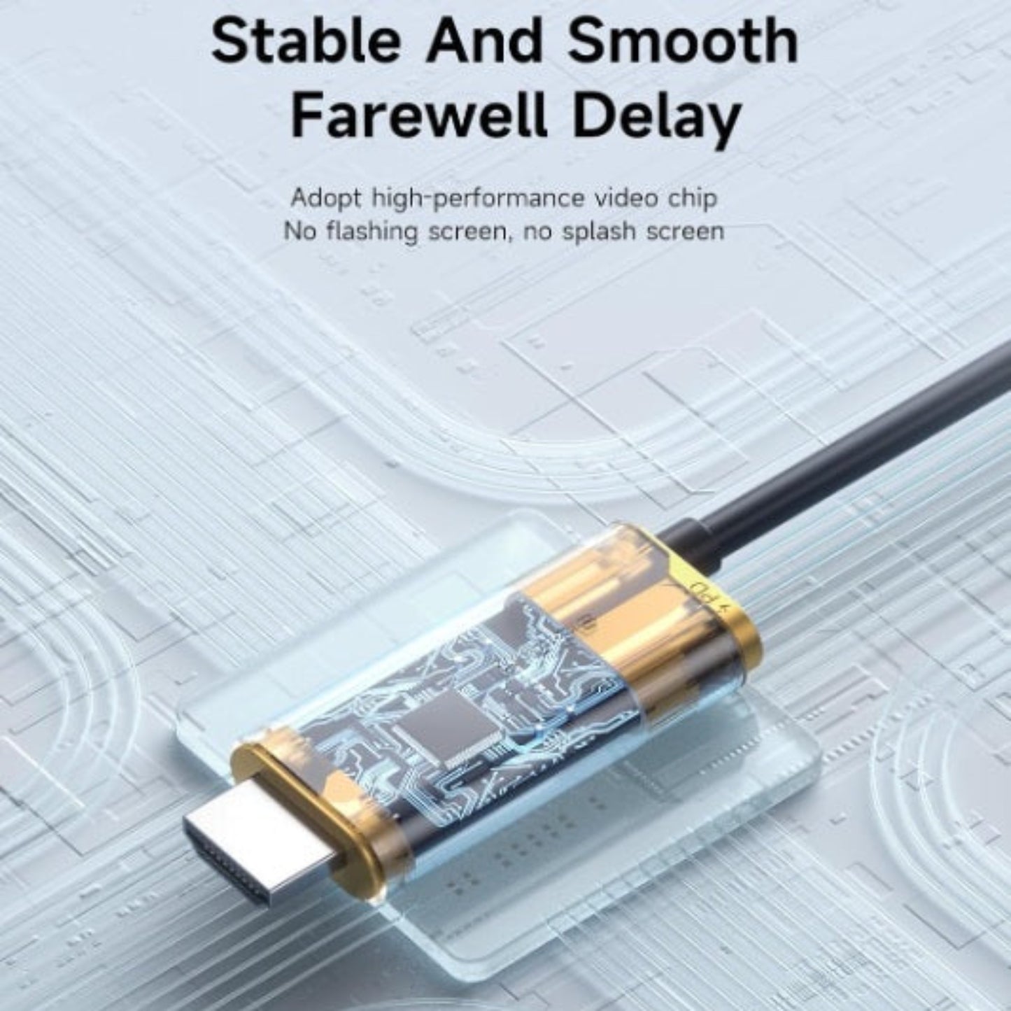 Internal view of the high-performance video chip in Hagibis cable ensuring stable, smooth, and lag-free rendering.