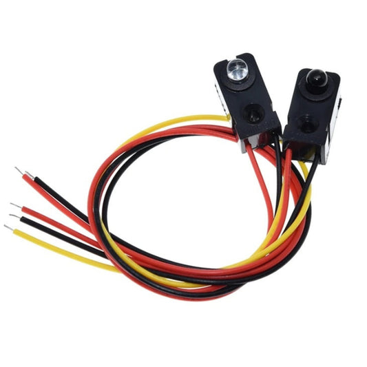 HD-DS200CM infrared through-beam sensor pair with emitter and receiver.