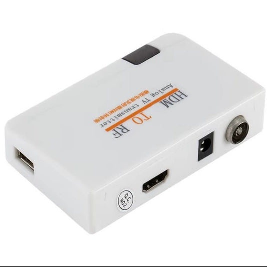 HDMI to RF Analog TV Converter, digital to analog signal adapter for connecting HDMI devices to old TVs.
