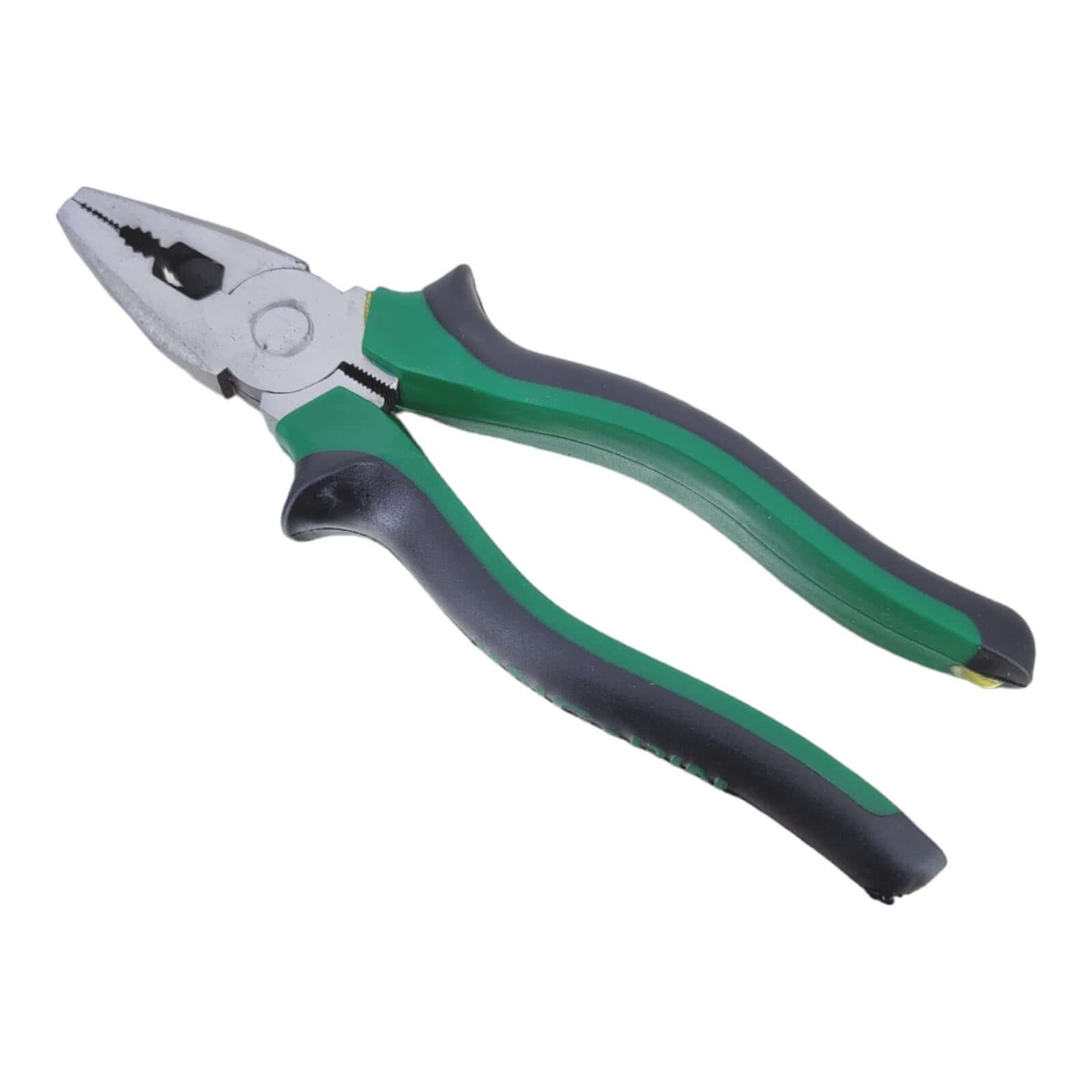 Side profile of high leverage lineman pliers showing pivot joint