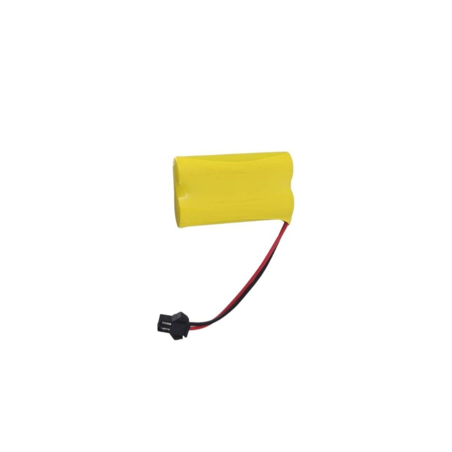 2.4V 500mAh rechargeable Ni-MH battery in yellow, compact size 48*28*14mm, designed for easy recharging.