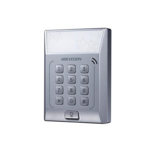 Hikvision DS-K1T801E access control terminal front view with keypad