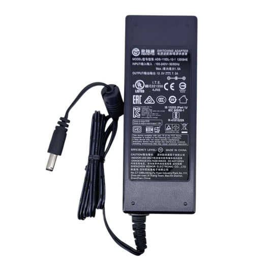 Honor 12V 7A AC Adapter showing main label and body.