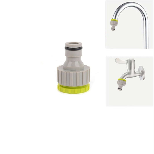 Garden outdoor hose tap connector 3/4 inch and 1/2 inch adapter for faucet fitting.