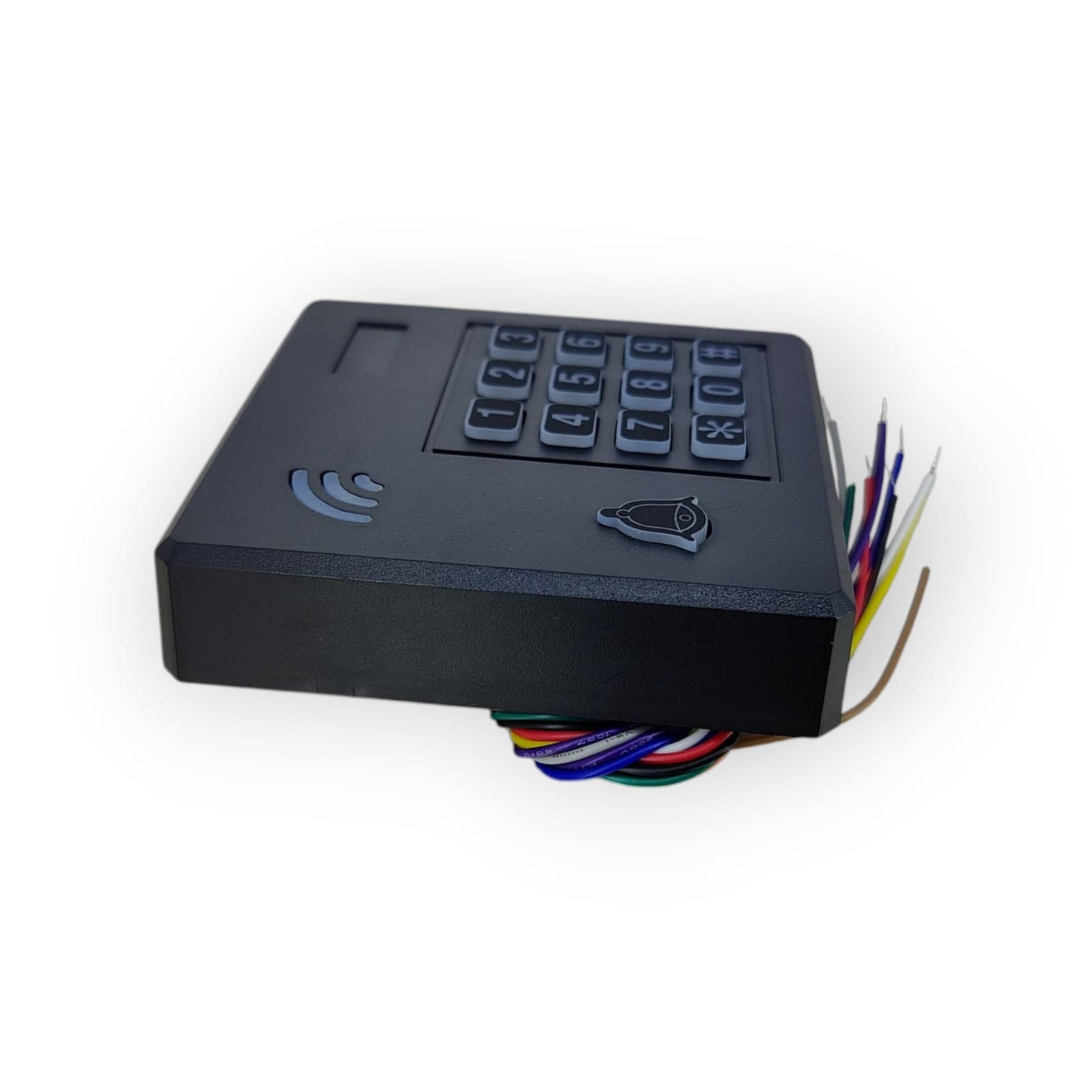 Side view of the IC waterproof password access control system, highlighting its compact and slim design.