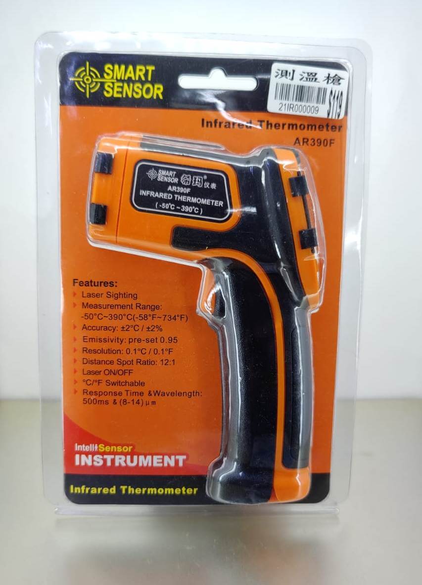 Smart Sensor AR390F Non - Contact Infrared Thermometer Gun - Sun Cheong Computer Company Limited