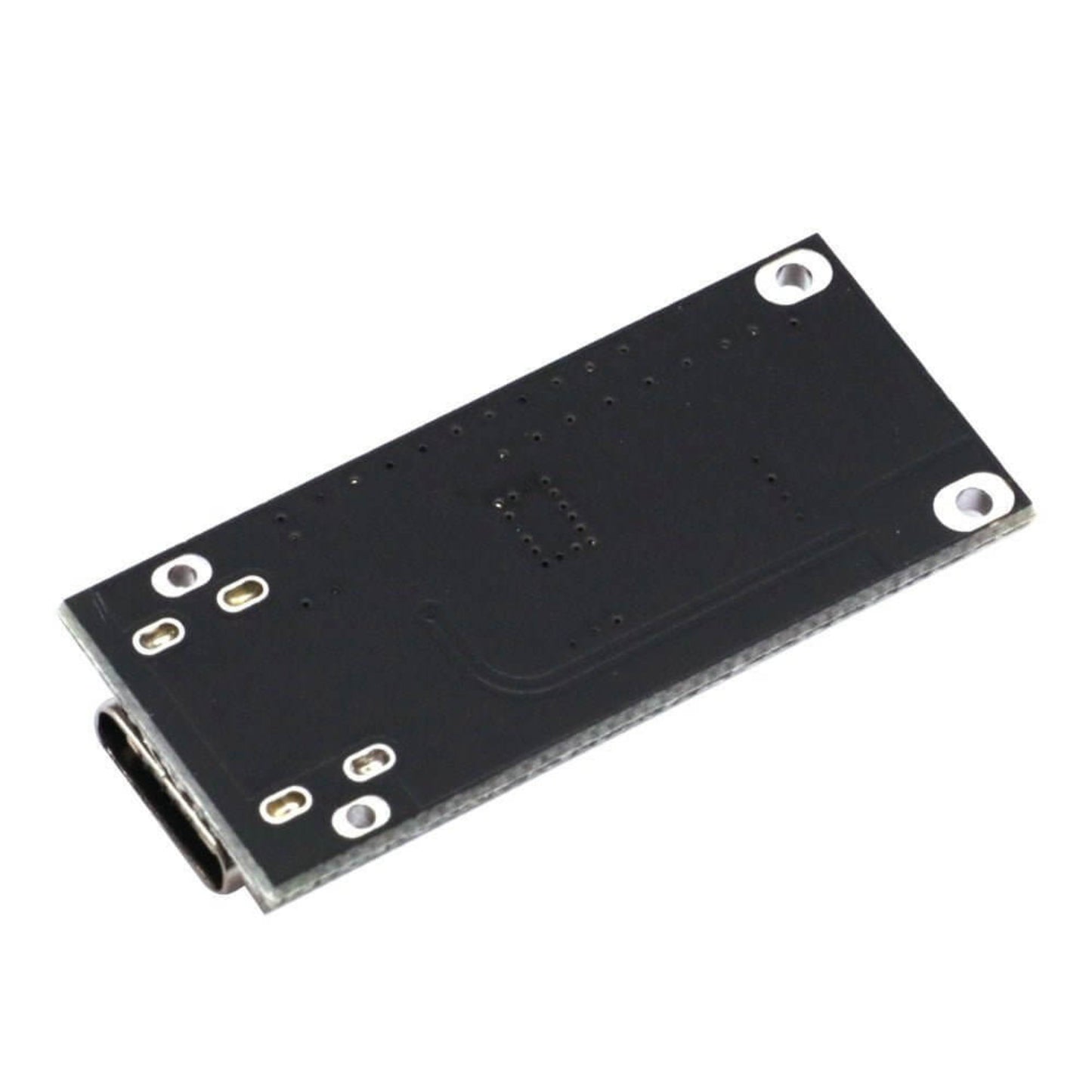 Rear view of IP2312 lithium battery charging module PCB for DIY electronics and STEM.