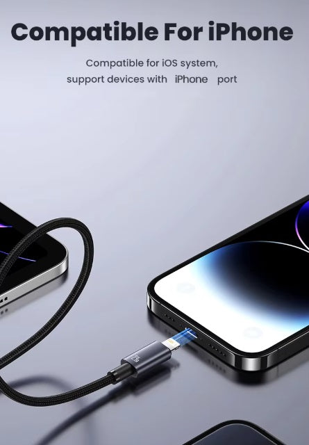 USAMS IPHONE 2.4A充電線 2米 