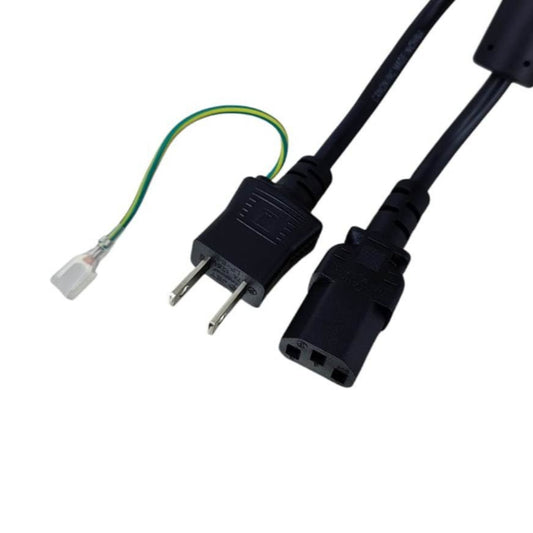 Japan IEC Power Cord 1.5M with 2-prong Japanese plug and C13 connector, suitable for PC, monitor, and printer.