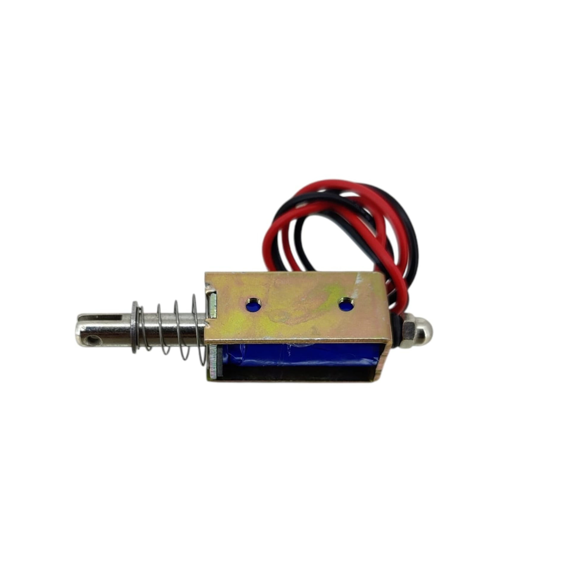 Electromagnetic valve with wiring on a white background