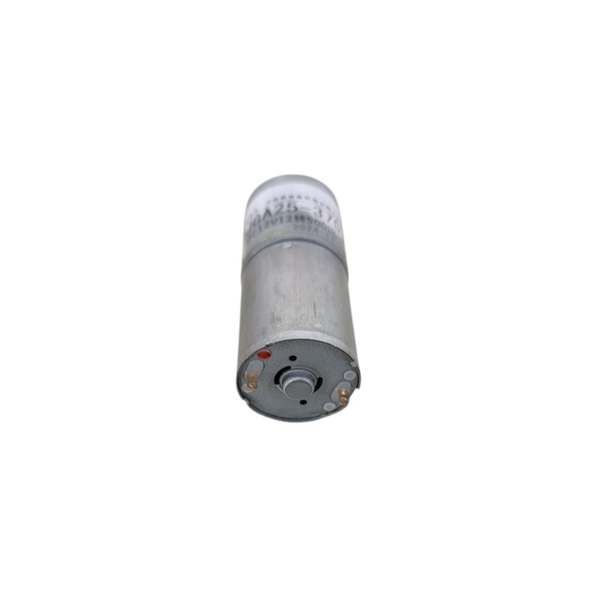 JGA25-370 12V DC gear motor, compact micro reduction motor with 12 RPM, designed for low-speed, high-torque applications.