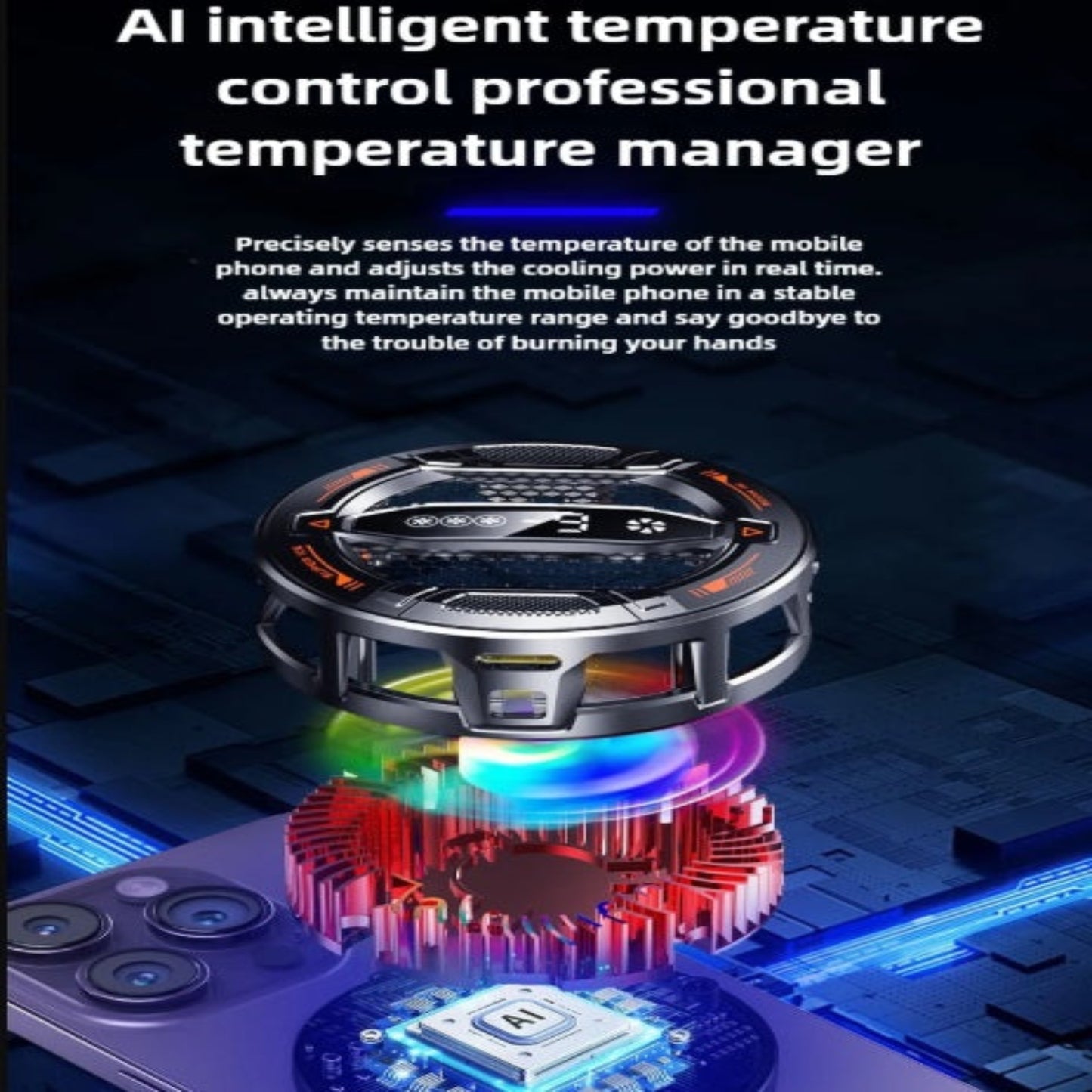 Visualization of K31 AI intelligent chip for precise temperature regulation and NTC protection.