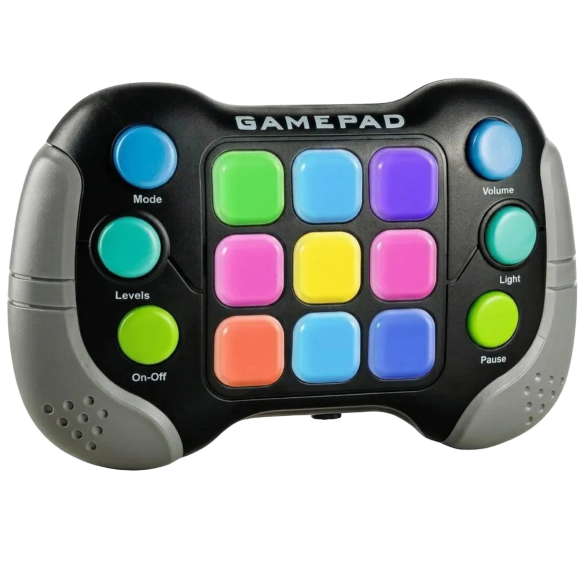 兒童手提發光遊戲機，具備多種挑戰模式及九宮格彩色燈光按鈕，有助訓練反應力。