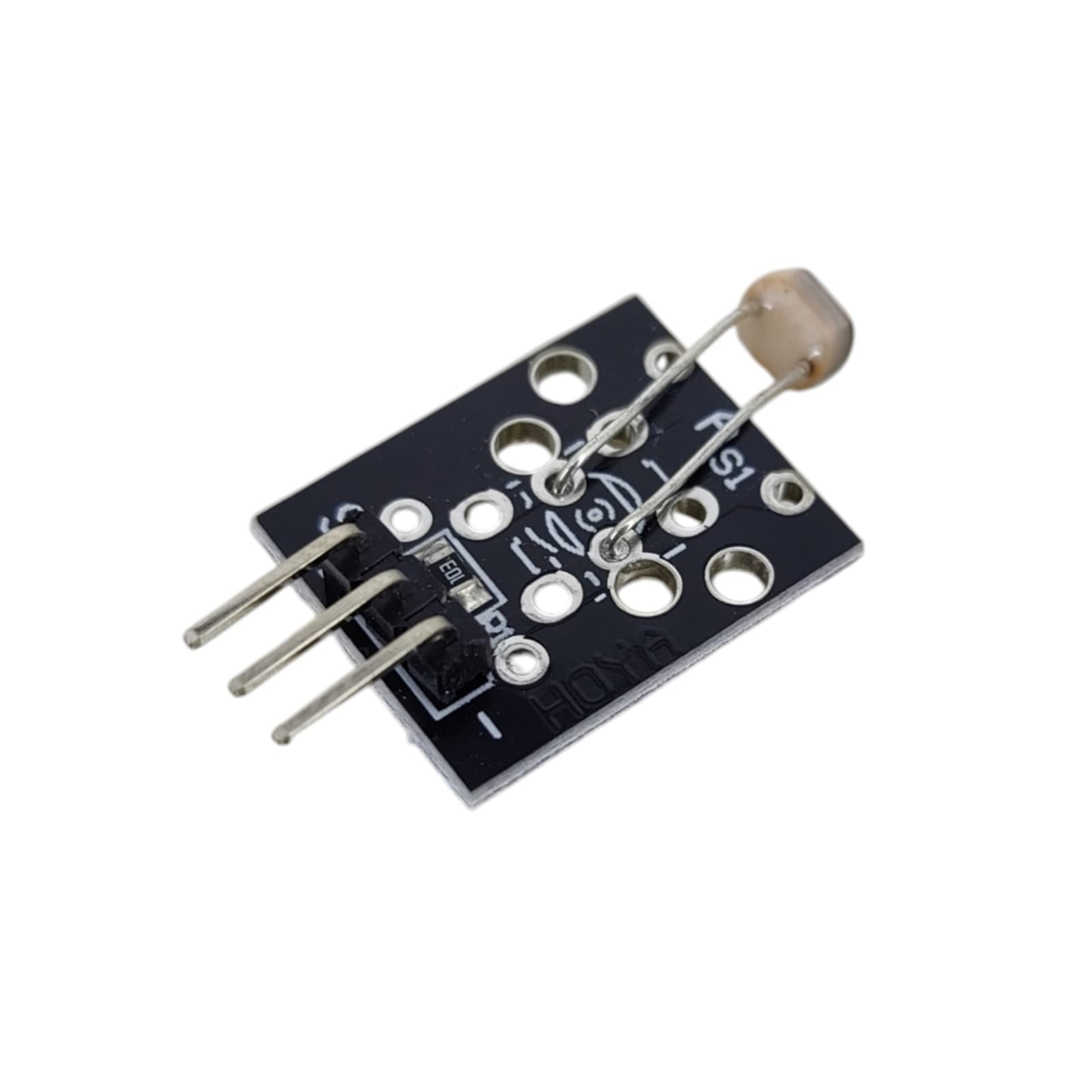KY-018 Photoresistor Module showing LDR sensor and 3-pin header