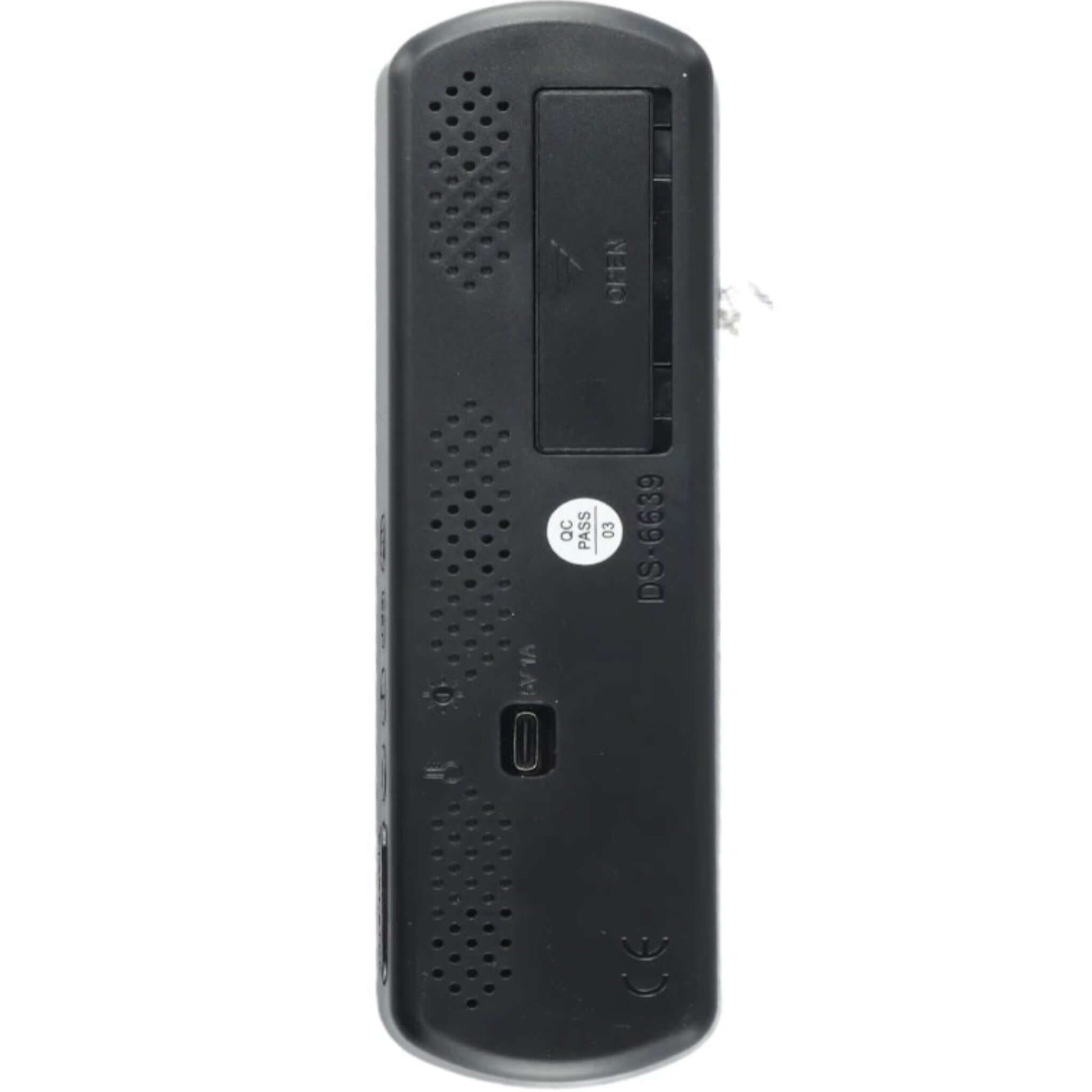 Back view of LED Digital Clock showing USB power port and timer settings with a sleek design.