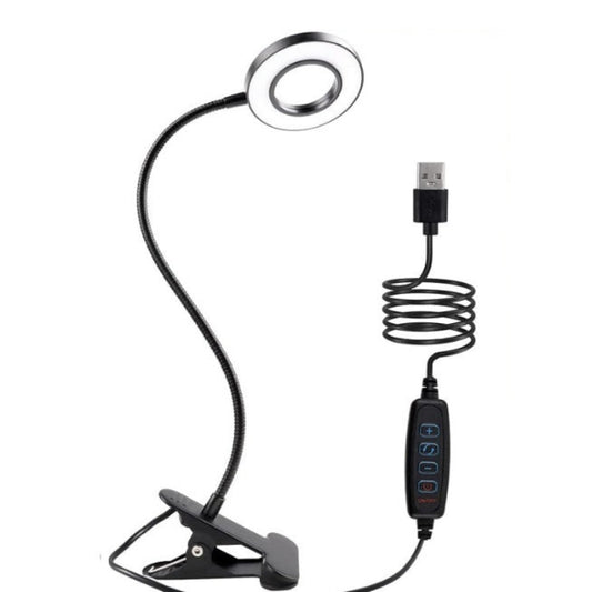 USB LED Clamp Desk Lamp | 3 Color Modes & 10 Brightness Levels with flexible arm and USB connection