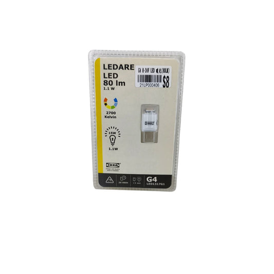 LEDARE G4 8-24V LED bulb, clear glass, bright white light, energy efficient lighting for home.