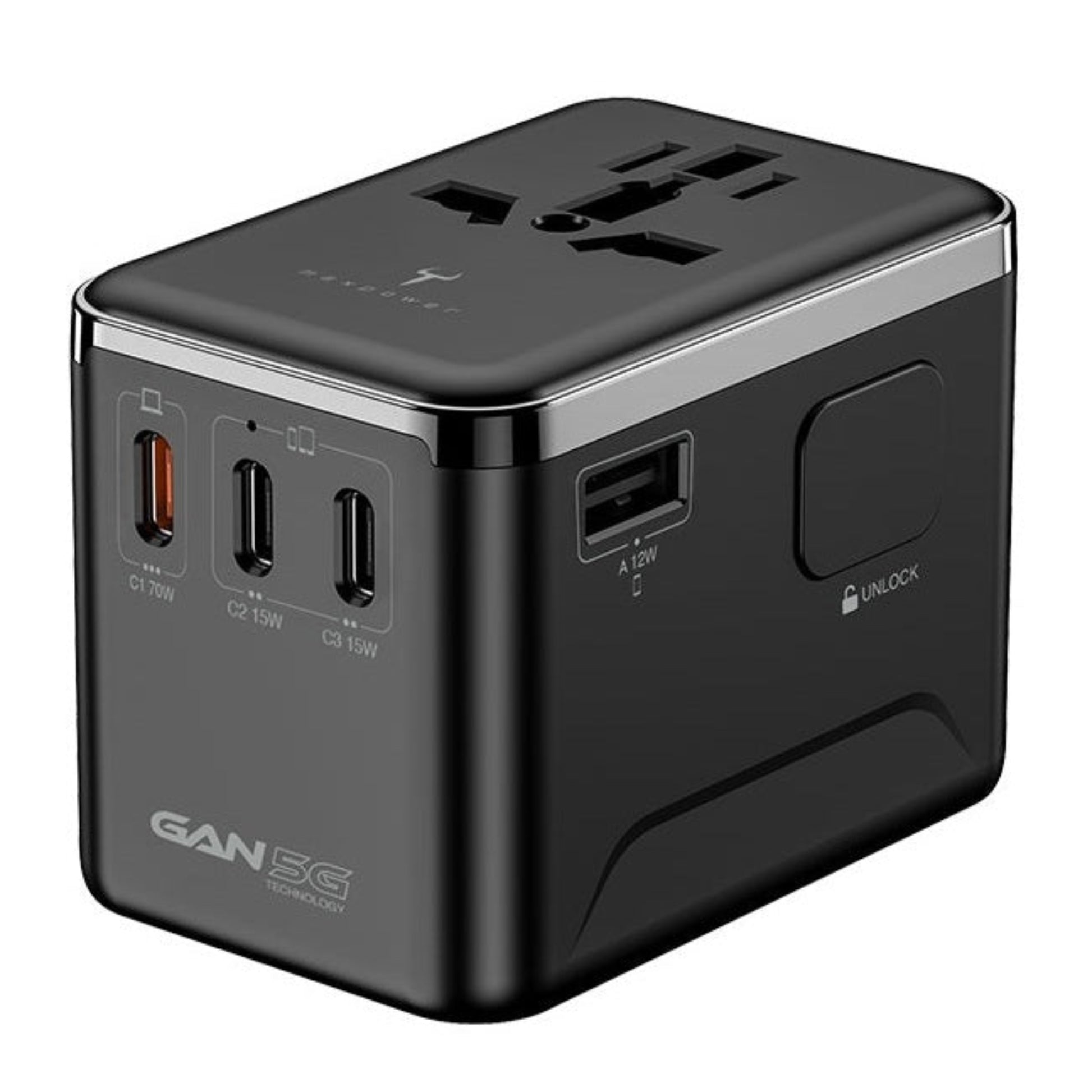 Maxpower JP700G 70W GaN Travel Adapter front view