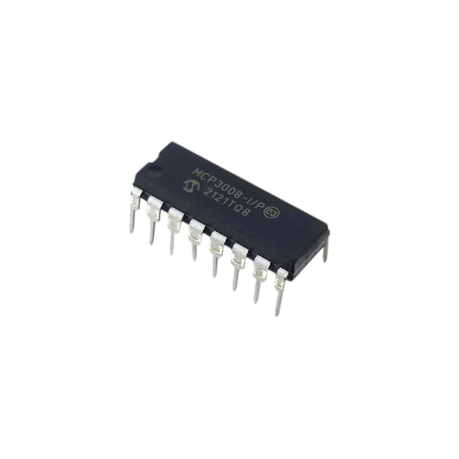 Front view of the Original MCP3008-I/P 8-Channel ADC IC