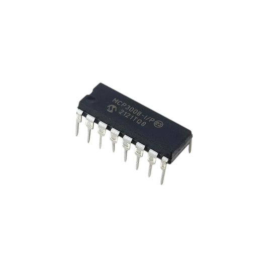 Front view of the Original MCP3008-I/P 8-Channel ADC IC