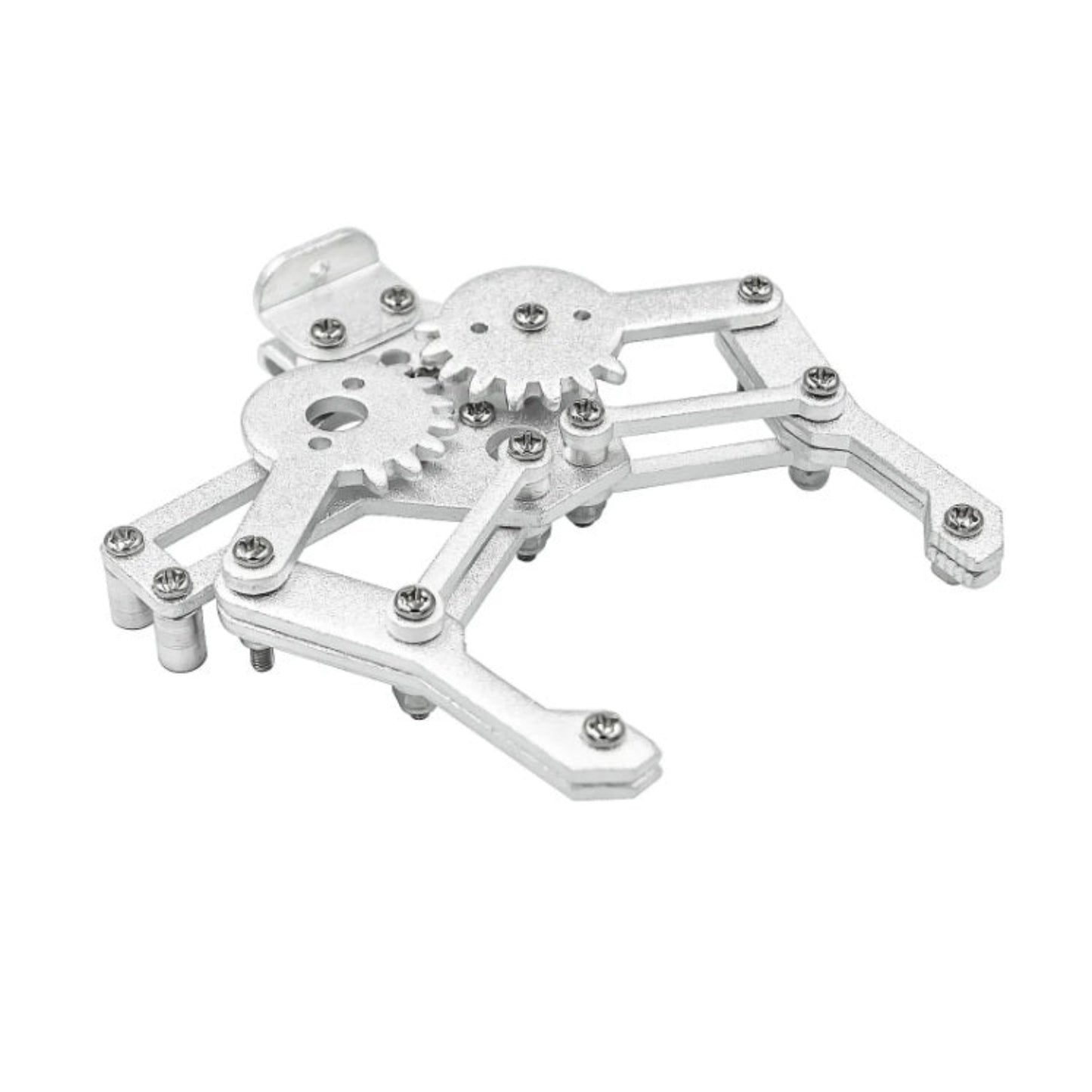 Aluminum robotic arm clamp showing the 55mm maximum open width.