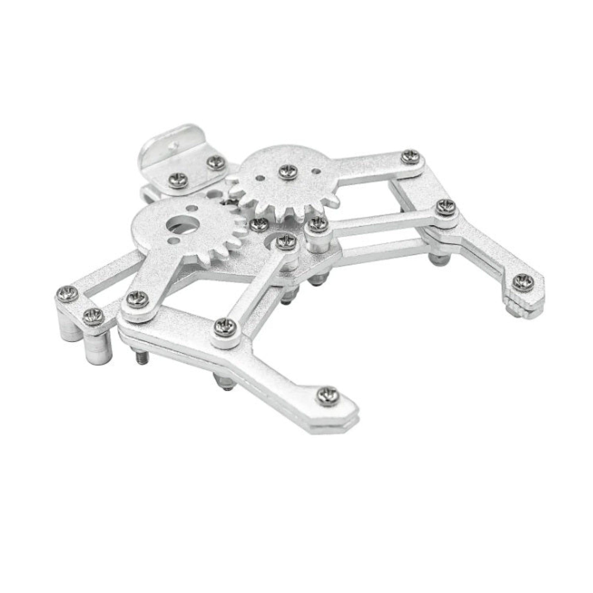 Aluminum robotic arm clamp showing the 55mm maximum open width.