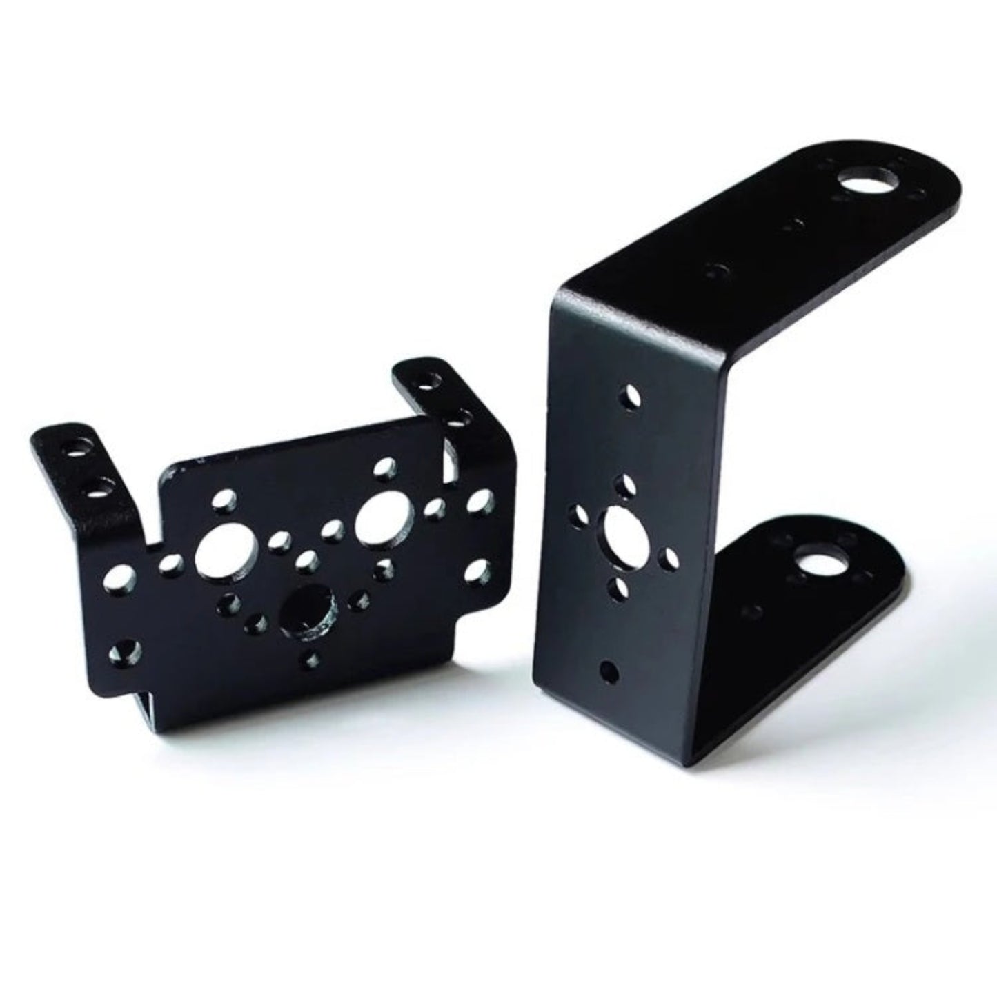 Multi-function steering gear bracket for MG995 and MG996R standard servos.