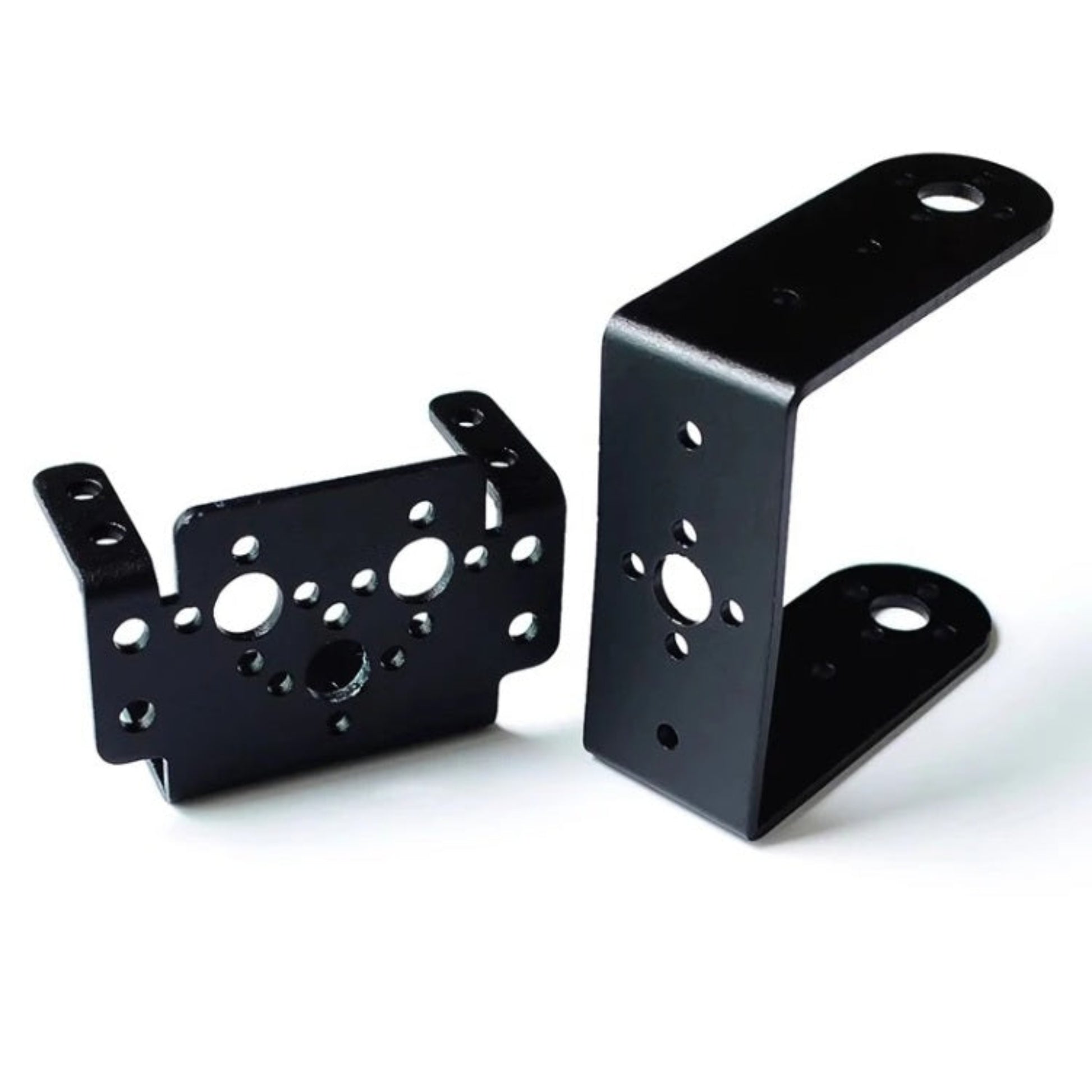 Multi-function steering gear bracket for MG995 and MG996R standard servos.