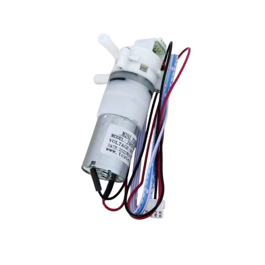 DC12V mini vacuum pump with 370 motor, low noise diaphragm, and self-priming capabilities.