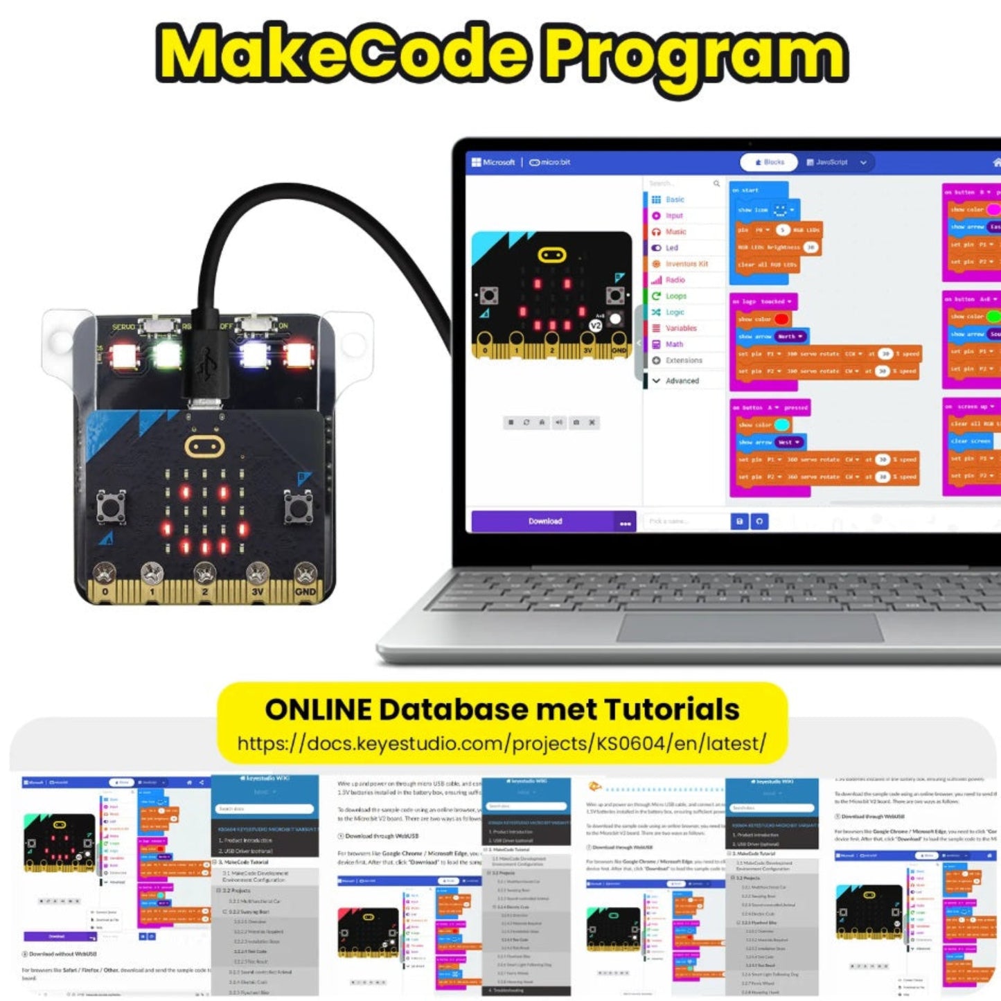 支援微軟 MakeCode 圖像化編程及 JavaScript，附設完整網上教學，歡迎到店尋求基礎技術支援。