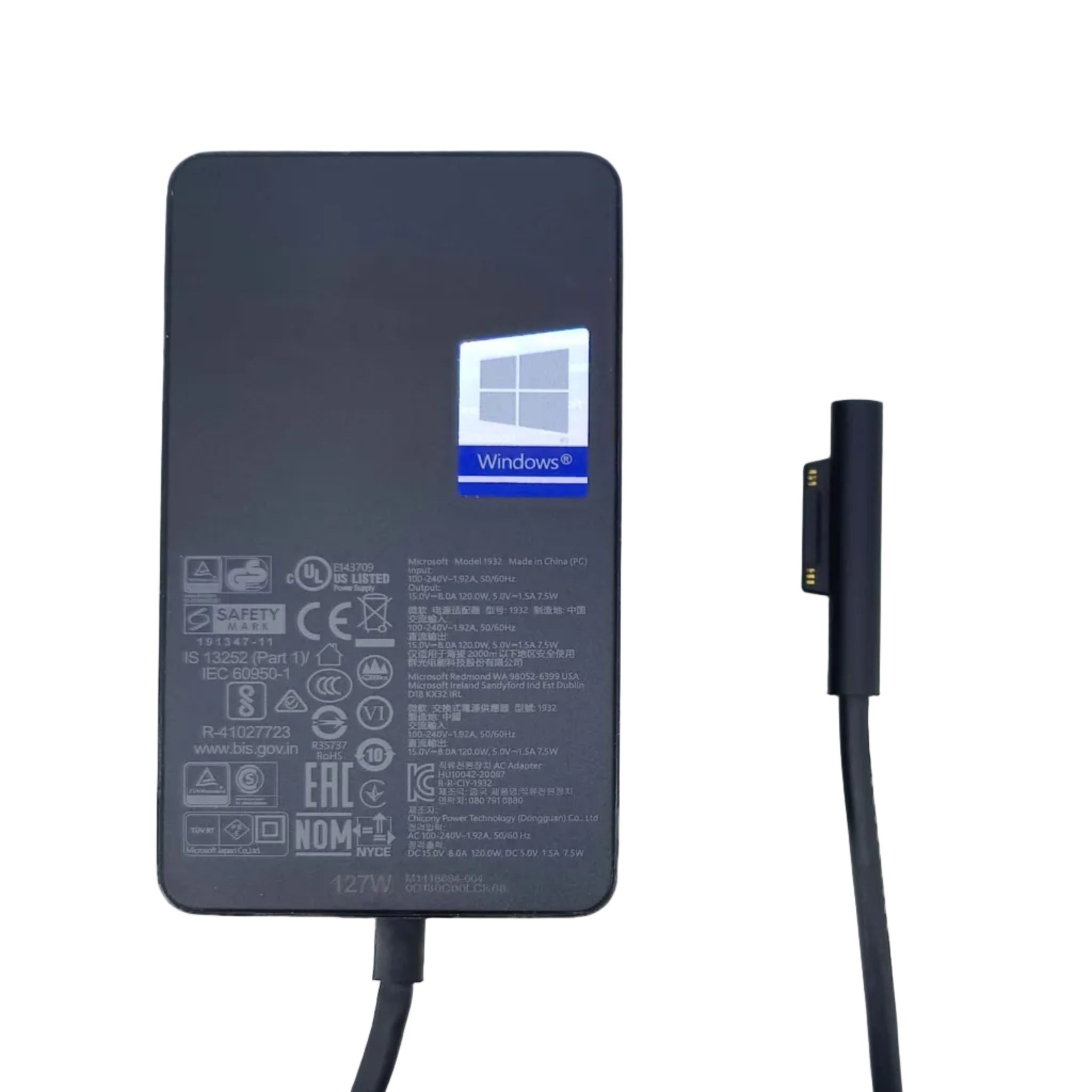 127W Microsoft Surface Charger | for Pro, Book & Laptop