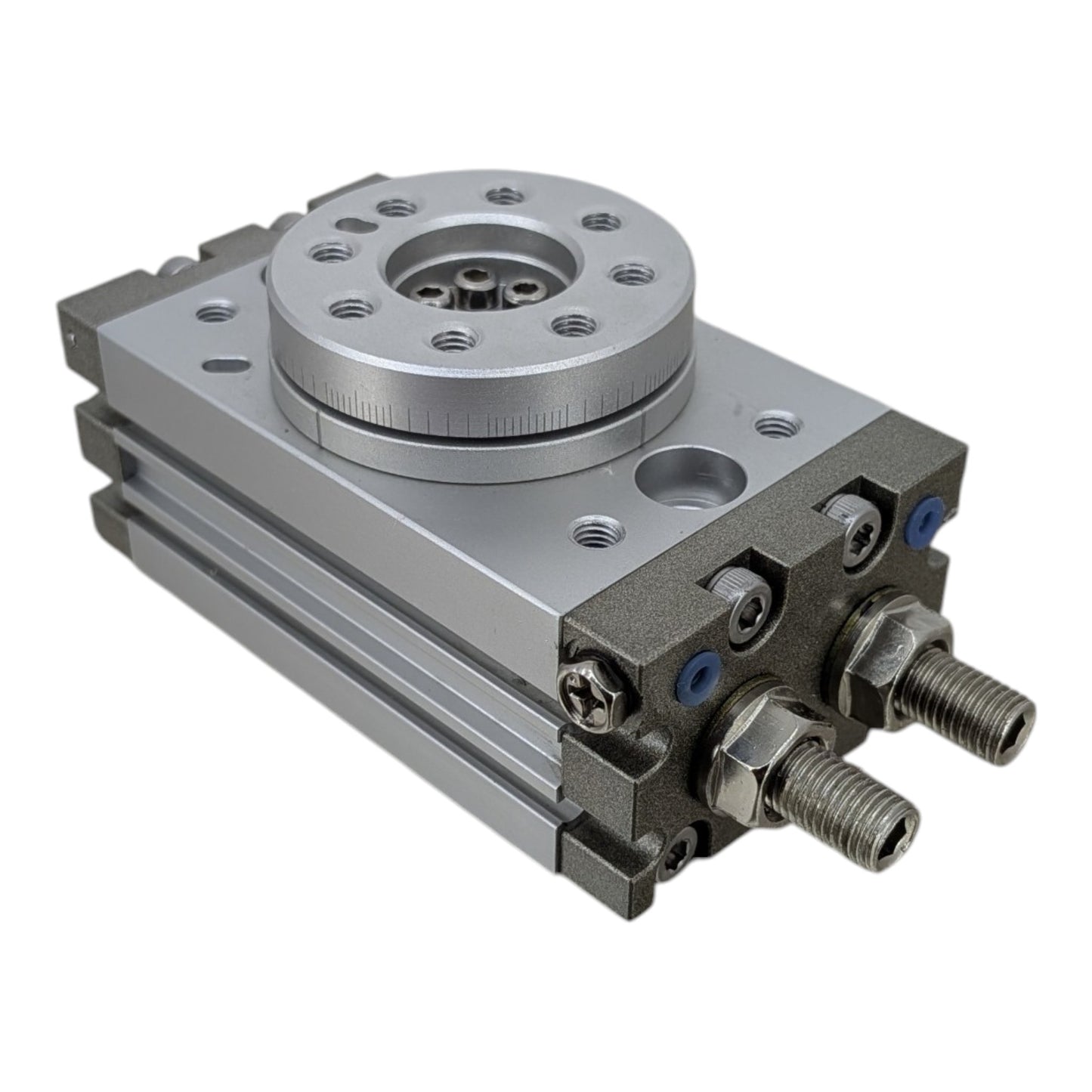 MSQB-10A 氣動擺動氣缸特寫。適合自動化設備升級，深水埗老字號提供即場技術支援與 O2O 網店落單門市自取服務。