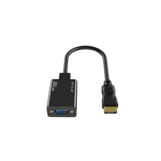 MT-VIKI DP to VGA converter cable for PC, laptop, and graphics cards. Supports 1080P.