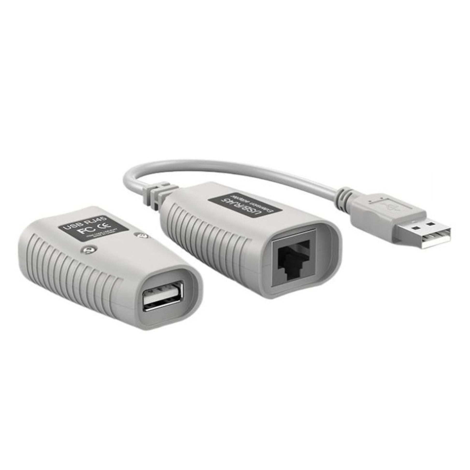 MT-VIKI MT-150FT USB to RJ45 extender transmitter and receiver set for long-distance connection.