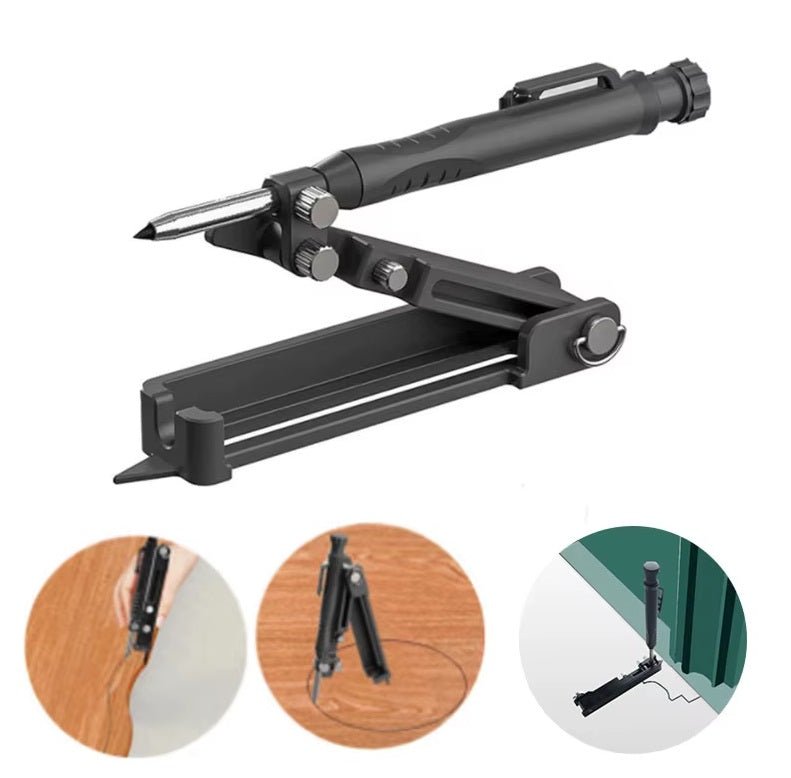 Multi-function scribing tool featuring adjustable depth for precise marking, ideal for carpentry and DIY projects.