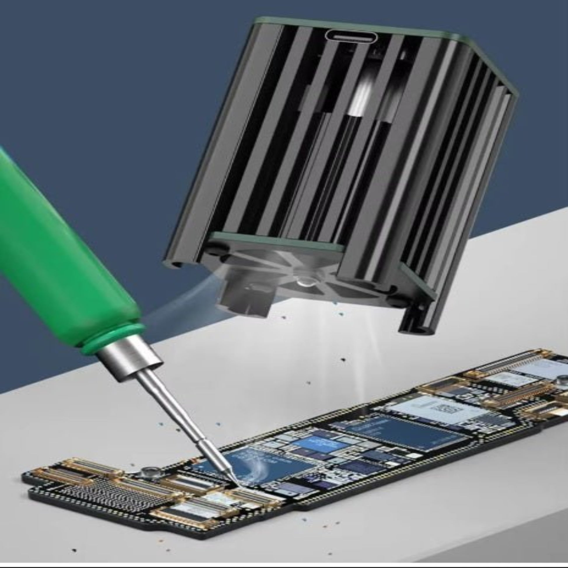 Type-C power cooling fan with smoke exhaust function for effective heat dissipation and dust removal during maintenance.