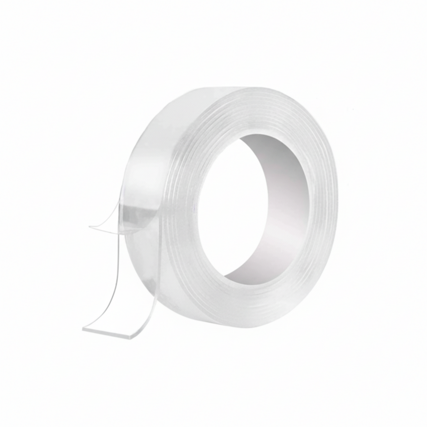 Reusable nano tape main image: transparent, double-sided strong adhesive, washable gel grip.